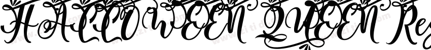 HALLOWEEN QUEEN Reg字体转换